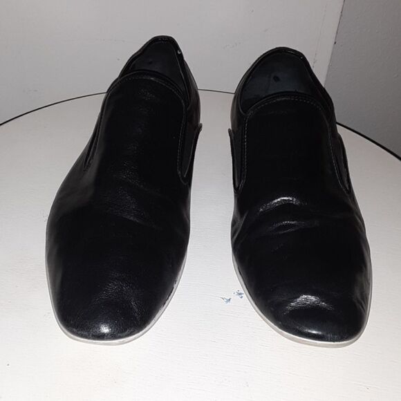 Aldo black leather loafers size 43 - Picture 2 of 6
